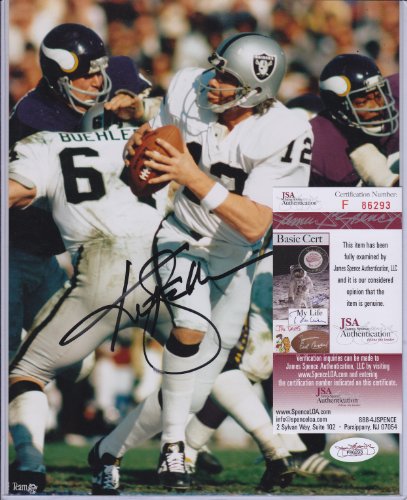 Ken Stabler Oakland Raiders Signed Autographed Photo Coa + Hologram JSA Coa
