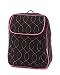 Black Fuchsia Quilted Cotton Backpack Back Pack Bag Purse