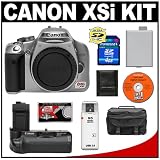 Canon EOS Digital Rebel XSi 12.2-Megapixel SLR Camera (SILVER) with Canon BG-E5 Battery Grip + LP-E5 Battery + Case + Cameta Bonus Accessory Kit