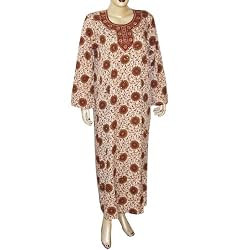 Kaftan Robe Long Sleeve Viscose Gown Size M (kftn847)
