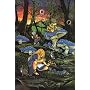 Alice in Wonderland Caterpillar Mushrooms 24x36 Poster