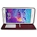 Galaxy Note 4 Case,Window View With Invisible Magnetic Closure Flip Leather Cover Folio Case Stand Card Holder Slot for Samsung Galaxy Note 4 (Plum)