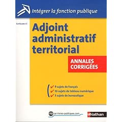 Adjoint administratif territorial - Annales corrig�es