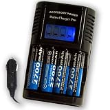 Smart & Fast 100-240 v AA / AAA Nimh Nicad battery charger. With LCD Status meter tester for Home & Car Includes (4) 2700 mah nimh rechargeable batteries Includes Mini Tripod ( International Ready 100 / 220 V )