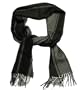 Cashmere Scarf Charcoal Gray Cream Stripe