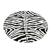 Zebra Narrow Stripe Round | Zebra Collection | Faux Fur Rug | 5 foot