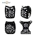 Babygoal Baby Reusable Neutral Cloth Diapers, One Size Adjustable Washable Pocket Nappy Covers 6 Pack+ 6pcs Microfiber Inserts+4pcs Bamboo Inserts 6YDB03