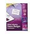 Avery Adhesive Name Badges, 2.33 x 3.375 inches, White, Pack of 160 (08395)
