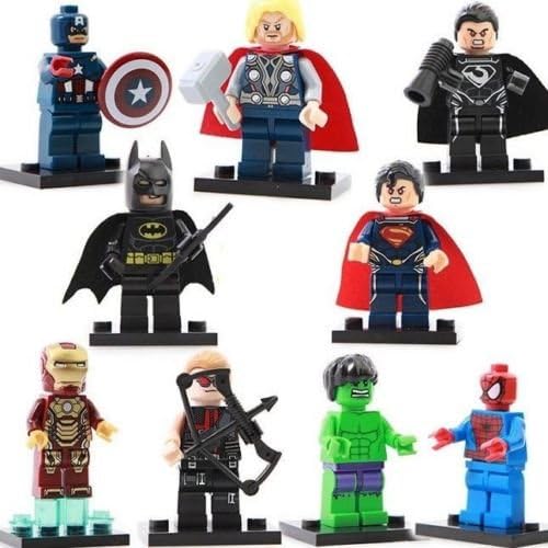 9 Sets Minifigures Super Heroes Series Blocks Toys Avengers Souptoys Gift