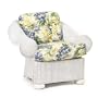Lloyd Flanders Casa Grande White Lounge Chair With Cantwell Fabric