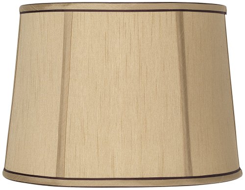 Springcrest? Tan and Brown Drum Shade 12x14x10 (Spider)