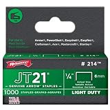 Buy 5 Pack Arrow Fastener 214 JT21 1 4 Flat Crown Light Duty Staples 1000 per Package by Arrow