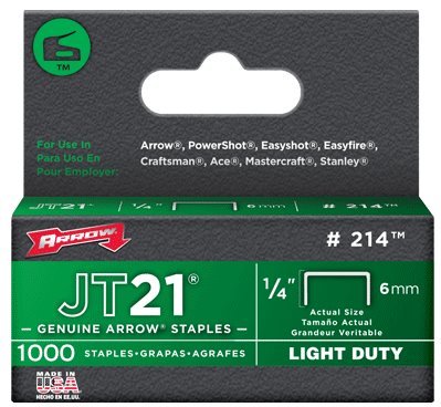 250 Pack Arrow Fastener 214 JT21 1/4