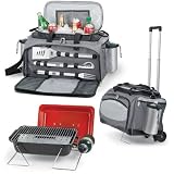 Vulcan Cooler tote with BBQ tools and propane grill