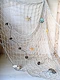 DEKO Fischernetz NATUR dick 200x150cm mit Schwimmern