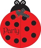 Creative Converting Ladybug Fancy Birthday Party Invitations, 8-Count
