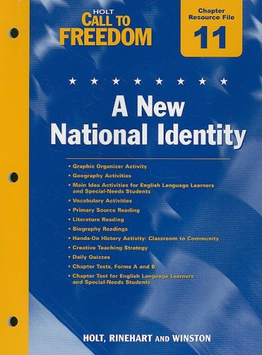 holt call to freedom chapter 11 resource file a new national identity with answer key