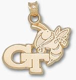 Georgia Tech Yellow Jackets GT Buzz 5/8 Pendant - 14KT Gold Jewelry