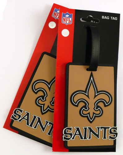 New Orleans Saints Two Pack Soft Laser Bag Tag