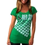 MLB Boston Red Sox Ladies Clovers St. Patricks Day T-Shirt - Green (Small)