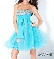 Cocktail Jeweled Belted Sweetheart  Tulle  Ball Gown Mini Dress  With a Ribbon 
