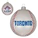 TORONTO BLUE JAYS MLB GLASS BASEBALL ORNAMENT (3)