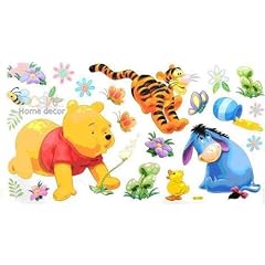 HL1202 Winnie the Pooh, Tigger, Ferkel EEYORE & Dekor f�rs Kinderzimmer Wandtattoo 60 x 33cm