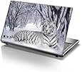 15'6 Inch Taylorhe laptop skin protective decal tiger lying in the snow
