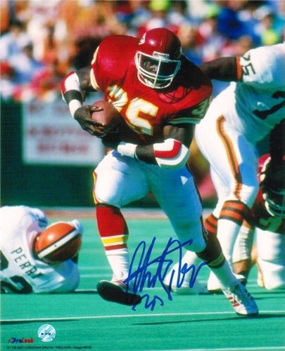 Christian Okoye Autographed/Hand Signed Kansas City Chiefs 8x10 Photo