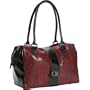 Whiting and Davis Python Print Handbag (Red)