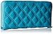 Anne Klein Dressed To Quilt Small Zip Around Wallet, Lagoon/Lagoon, One Size