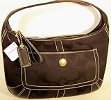 AUTHENTIC COACH ERGO BLACK SIGNATURE HOBO 10764