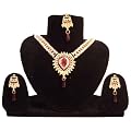 Bollywood Set Rani Heart indisches Schmuck-Set 3-teilig mit Perlen und Glitzer