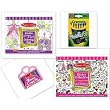 Melissa & Doug Princess & Fairy Jumbo Coloring Pad / Pink Sticker Book Set of 4 Items