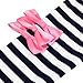 Lisli New Girls Bow Striped Leggings Suit Long Sleeve Shirts Tops Sets