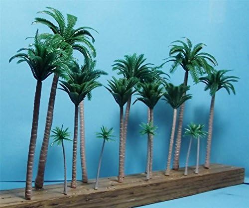 16 pcs Total ^^ ^ Multi Gauge Use-Tan Trunk Model Coconut Palm Trees-2" to 5"