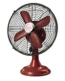 Holmes HAOF12ER-UM 12-Inch Metal Table Fan, Red