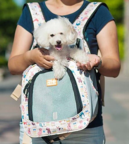 Crazystone's Pet Front and Backpack Mesh Carrier Bag for Outdoor, Travel (Blue)