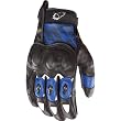 Joe Rocket Supermoto 2.0 Men's Leather Sports Bike Motorcycle Gloves - Blue/Black