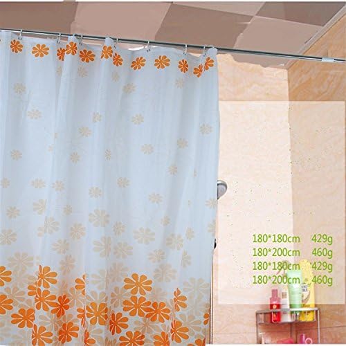 Nicedeco Beautiful printing flowers Bath Shower Curtain CH011-180X200-orange CM 70.8-Inch by 78.7-Inch waterproof Shower Curtain mould proof Shower Curtain