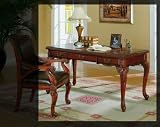 Brown Cherry Finish Wooden Office Writing Laptop Desk