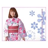 松田聖子　仕立て上がりゆかた（白×紫　バラ）【きもの山喜】
