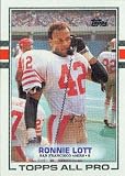 1989 Topps #9 Ronnie Lott - San Francisco 49ers (Football Cards)