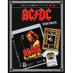AC/DC Fan Pack: Includes Playstation 3 Edition of AC/DC Live: Rock Band Track Pack, DVD of No Bull: The Director's Cut, and AC/DC Black Ice Logo T-Shirt
