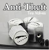 JAGUAR Tire Valves Cap XK XJL S-TYPE Anti-Theft Locking Set of 4