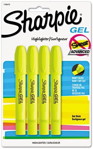 SANFORD - HILIGHTER,SHRPIE GEL,4,YL