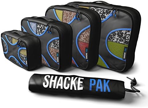 Shacke Pak - 4 Set Packing Cubes - Travel Organizers with Laundry Bag