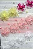New Beaded Rosette Bow Infant Stretch Headband (Assorted Colors)