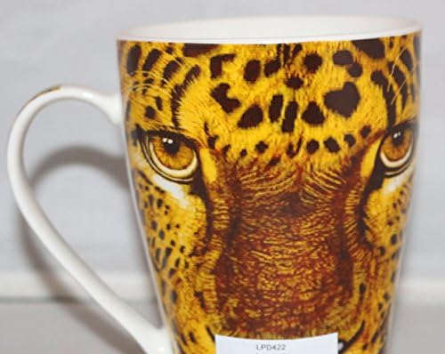 Paul Cardew Leopard Tall Coffee Tea Cup Mug 15 Oz