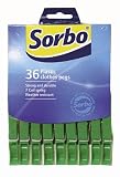 PACK 36 COLOURED PLASTIC CLOTHES PEGS